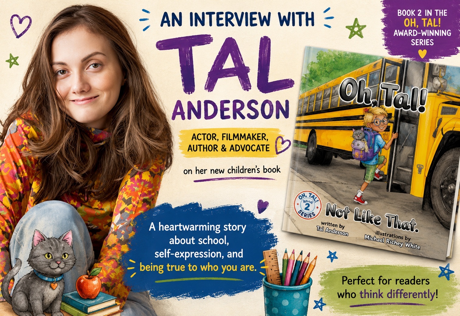 BookBuzz Features Actress Tal Anderson in New Interview About Her Oh, Tal! Children’s Book Series